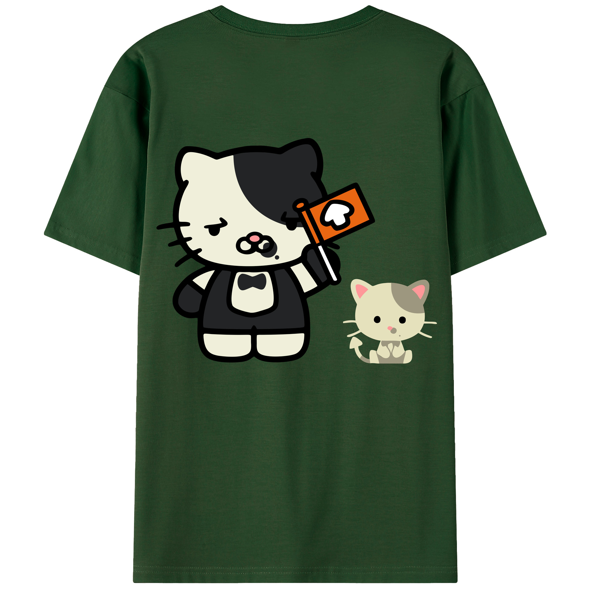 （画像用） Hello Kitty ハローキティ 綿100％半袖Tシャツ（背面プリント）